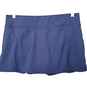 Lands' End Women's Tummy Control Blue Swim Skirt Bottom Size 14
